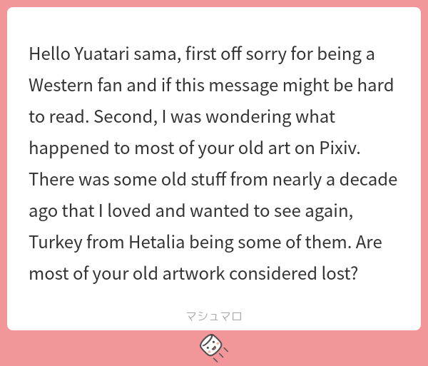 Yuatari Sticky Hello Yuatari sama, first off sorry for being a Western fan and if this ...